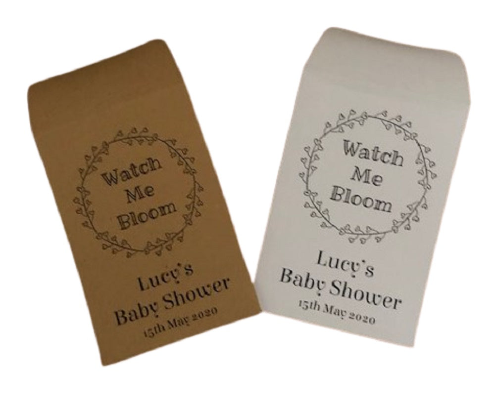 Personalised Baby Shower Favour Seed Packet - Favour - 2 designs