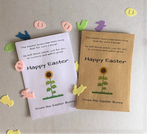 Personalised Easter Gift Seed Packet - with/without seeds - 3 designs