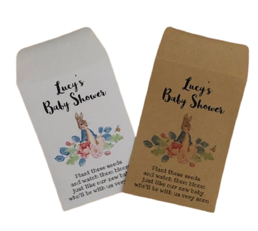 Personalised Baby Shower Favour Seed Packet - Favour - 2 designs